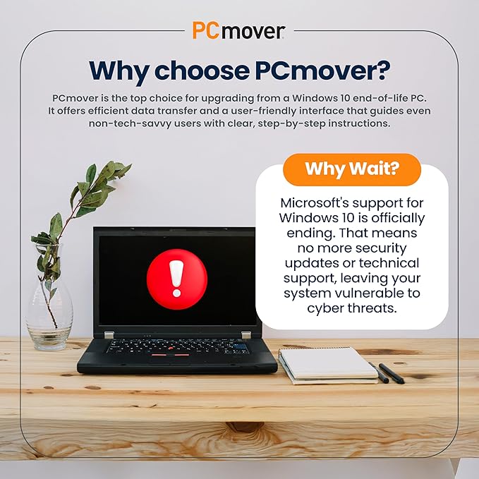 Laplink PCmover Ultimate 11 - Migration of your Applications, Files, and Settings from an Old PC to a New PC - Data Transfer Software - With Optional Super Speed USB 3.0 Transfer Cable - 1 License