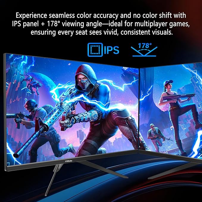 28 Inch 4K UHD Gaming Monitor 144Hz 1ms，IPS Monitor with HDR400, 100% sRGB， AMD FreeSync/G-Sync，PC Monitor for Gaming,Office,Type-C/HDMI/USB，Built-in Speaker，VESA Mount, Bluelight Filter