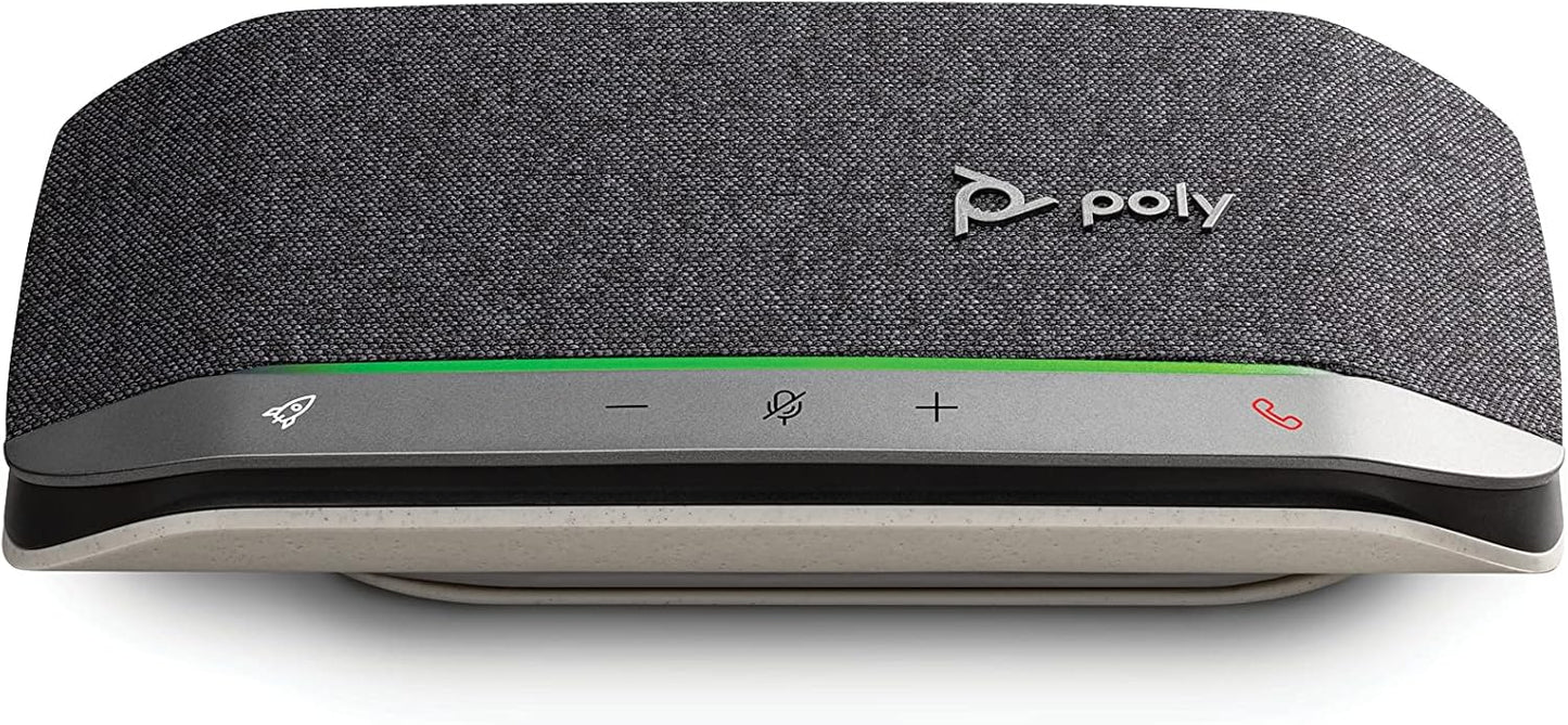Poly Sync 20 USB-A Personal Portable Smart Speakerphone (Plantronics) - Connect to Mobile via Bluetooth, PC/Mac via Included USB-A Cable - Noise/Echo Reduction - Works w/Teams, Zoom - Amazon Exclusive