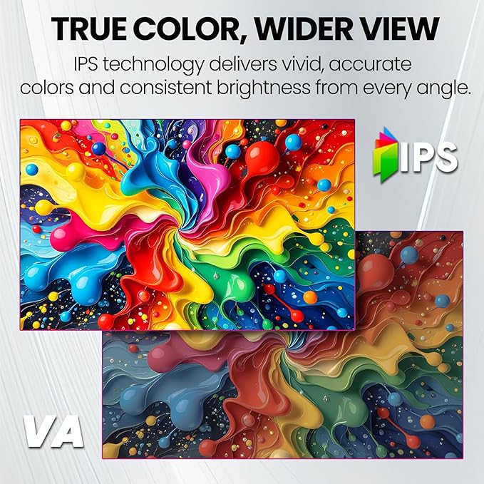 CRUA 28'' Monitor, 4K UHD+(3840×2560P)IPS 60Hz Computer Monitors, 15:10 Aspect Ratio, 10Bit Color, Built-in Speakers, Ultra-Clear PC Display Support HDMI 2.0 & DP1.4, Type-C Port, Wall Mountable–Black