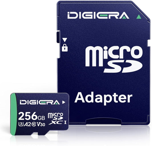 256GB CT100 microSDXC UHS-I Memory Card with Adapter - up to 100MB/s, C10, U3, V30, 4K UHD, A2, Micro SD Card for Smartphones, Tablets, Cameras, Gaming Consoles, and Drones (1 Pack)