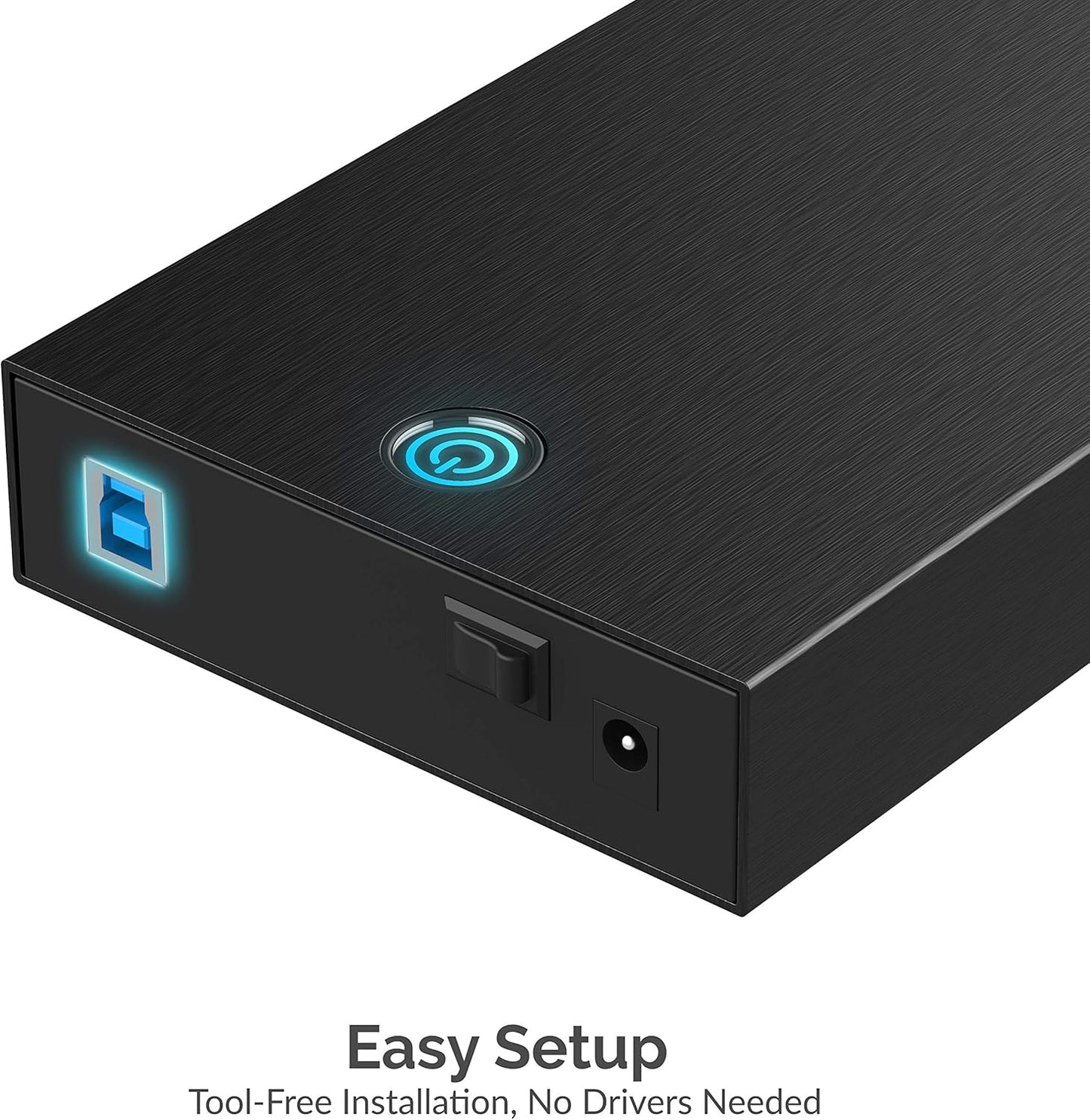 SABRENT USB 3.0 Enclosure for 2.5” & 3.5” SATA HDD/SSD – Tool-Free, UASP, LED Indicator, Plug & Play, Power Adapter & Cable Included – External Hard Drive Case for Windows/macOS/Linux (EC-KSL3)