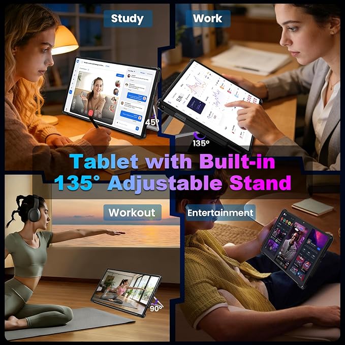 jumper 15.4 inch Tablet, Android 15 Tablet with Helio G99 Octa-Core Processor(Beat Unisoc T618), 8GB RAM 256GB ROM, Tablets with Stand & Case, 10000mAh, BT5.2, 4 Speakers, 2.4G/5G WiFi
