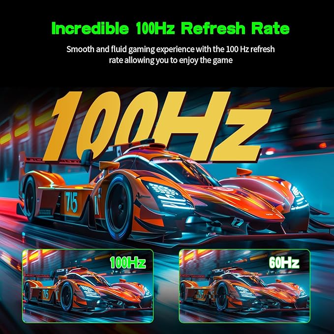 ZZA 24 Inch Monitor100HZ,1080p,Gaming Monitor Curved 2800R,VA 120% sRGB,FreeSync,Frameless Full on Three Sides Blue Light Filter,HDMI & VGA Ports,Computer Monitor for Home Office and Dormitory