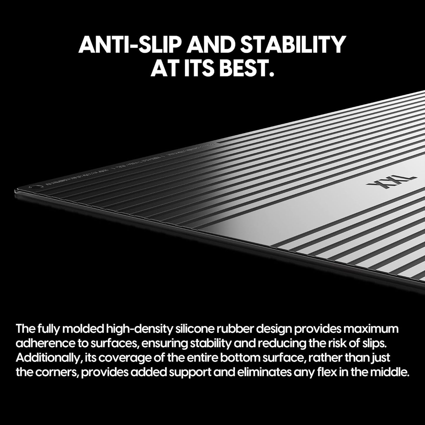 Pulsar - Superglide Premium Glass Mouse Pad XXL ALUMINO-Silicate Glass Surface Anti-Slip Fully Molded high-Density Silicone Rubber 38.5in x 16.5in (XXL, Black)