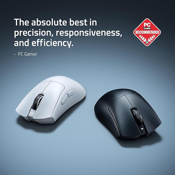 Razer DeathAdder V4 Pro Wireless Gaming Mouse: 56g Lightweight - HyperSpeed Wireless Gen-2 - Optical Scroll Wheel - Optical Switches Gen-4 - Focus Pro 45K Sensor Gen-2 - Up to 150 Hr Battery