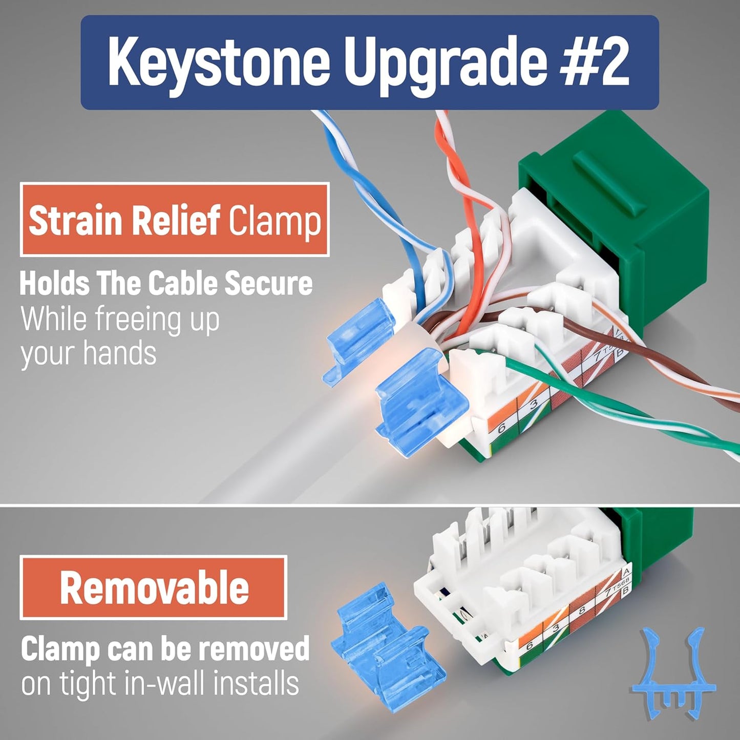 Everest 45° Angled RJ45 Cat5e Keystone Jacks 10-Pack in Green - Slim Profile Female RJ45 Connectors - Cat 5e Keystone Jack - Compatible with 45° Angled Speed Termination Tool - 45Term (B0BL3GS7ZY)