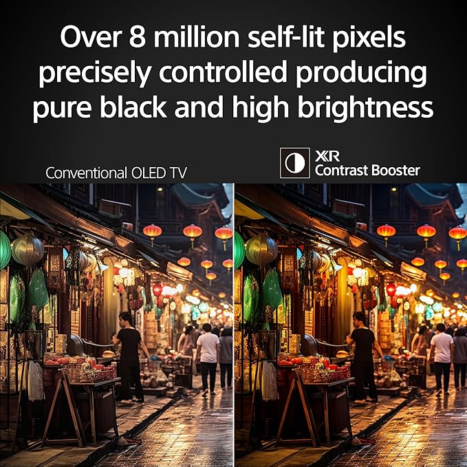 Sony BRAVIA 8 II 65 Inch TV, QD OLED, 4K Smart Google TV, XR Processor with AI Technology, Ultra Slim Design, 120hz Television, Dolby Vision/Atmos, Exclusive Features for PS5, K-65XR80M2, 2025 Model