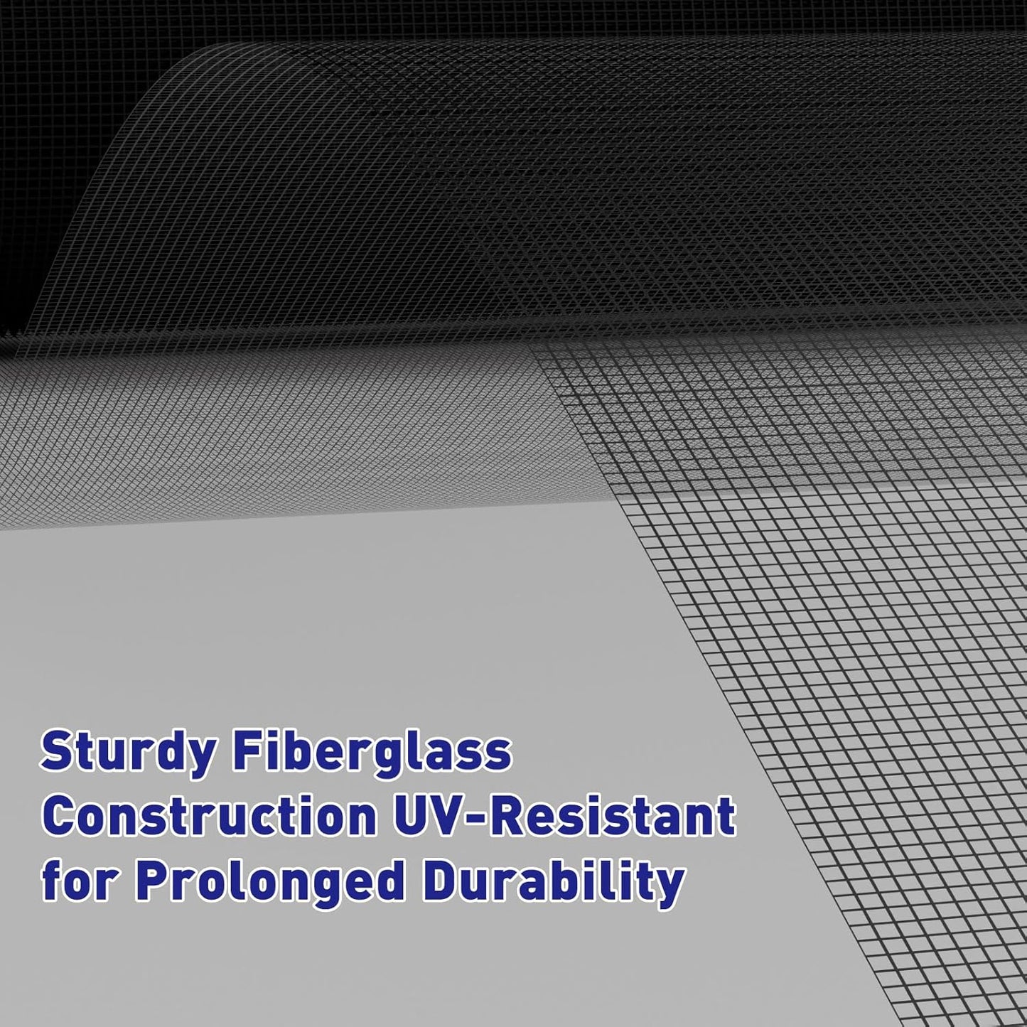 MAGZO Window Screen Replacement Mesh 36"W x 196"L - DIY Adjustable Polyester Pet Proof Screen Door Mesh for Patio Window Screen Repair Kit, Durable, Washable, Black