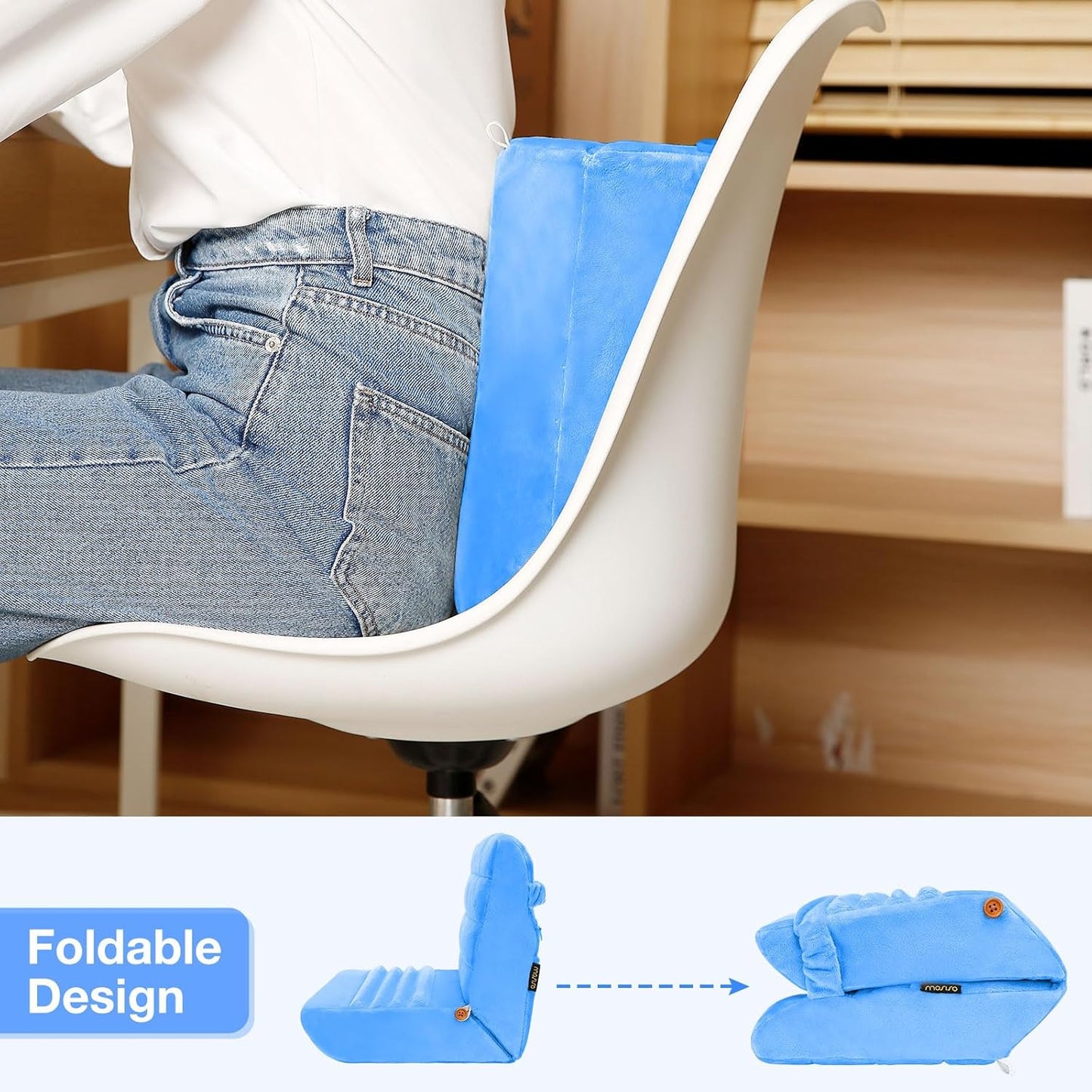 MOSISO Tablet Pillow Stand,Soft Tablet Holder for Lap,Tablet Soft Pad Dock with Pockets&Stylus Slot&4 Viewing Angles Compatible with iPad Pro 12.9,11,10.5,9.7,Air Mini 6,5,4,3, E-Reader, Royal Blue