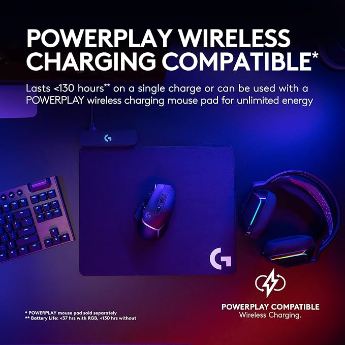 Logitech G502 X Plus Wireless Gaming Mouse - LIGHTSPEED Optical, LIGHTFORCE Switches, LIGHTSYNC RGB, HERO 25K Sensor for PC/Mac - Black