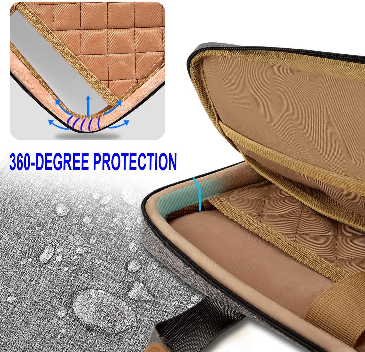ZINZ Slim Expandable Laptop Case 15.6 Inch Sleeve Upgraded Protective Durable Recycled Carrying Case Compatible with MacBook 15" & 16" and Most 15" 15.6" 16" Notebook,D01G03