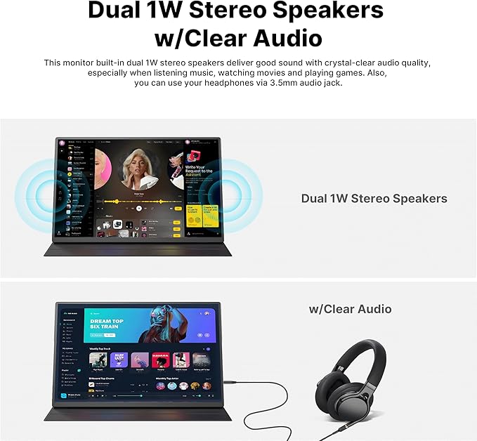 MP Mobile Pixels New 16" 2.5K Fold Portable Monitor, USB-C/HDMI Plug and Play Travel Monitors for Laptop, Laptop Screen Extender Compatible with macOS/Windows/Android/Switch(Protective Cover Included)