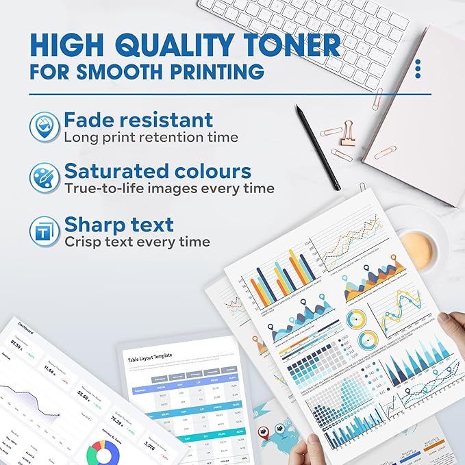 202A Toner Cartridges 4 Pack High Yield Replacement for HP 202A Black Cyan Yellow Magenta Toner Cartridges Compatible with Color Pro MFP M281fdw M281cdw M281fdn M254dw M254dn Printer Ink, CF500AM
