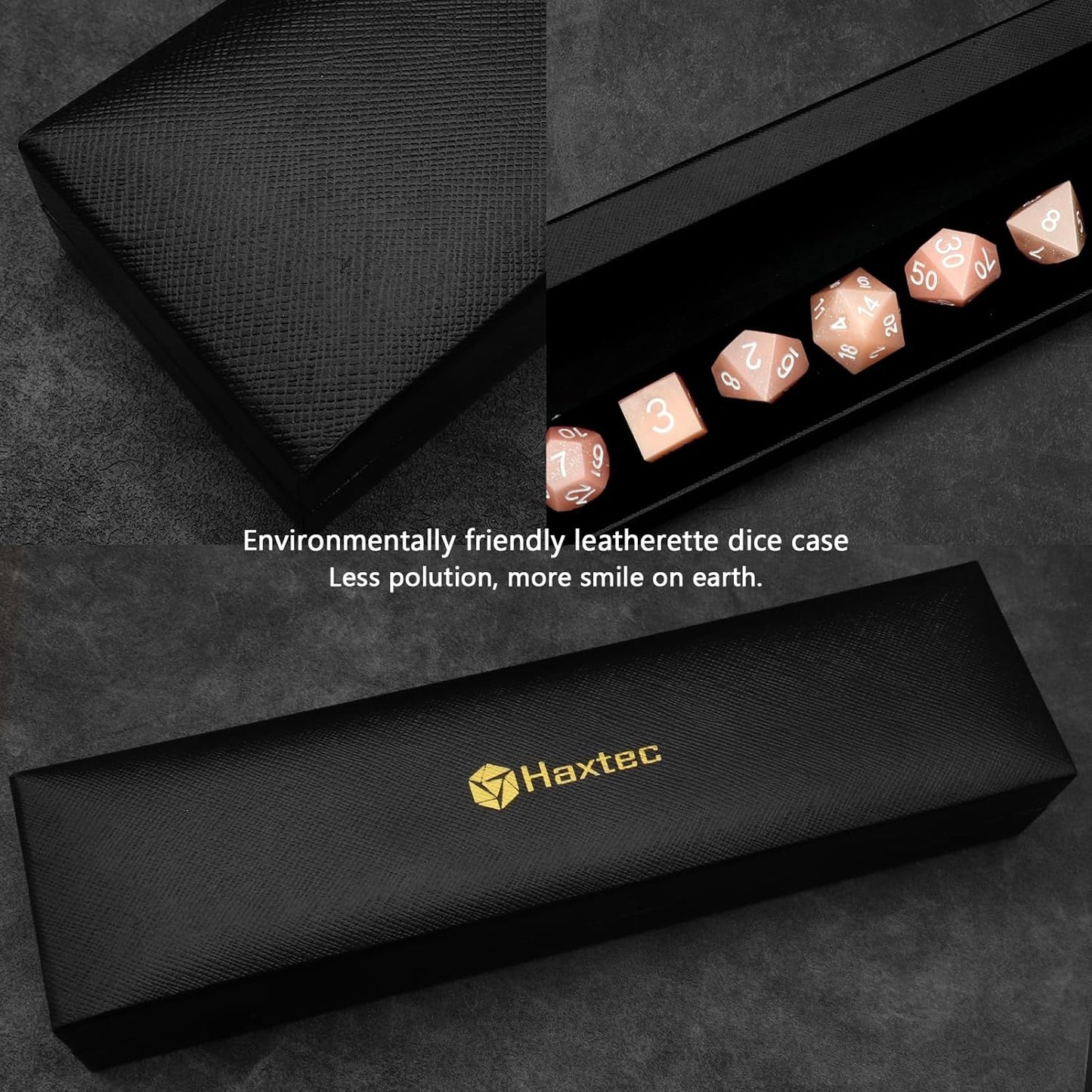 Haxtec Sharp Edge Dice Pink Resin DND Dice Set with Case Glitter Polyhedral D&D Dice for TTRPGs Compatible with Dungeons and Dragons DND Gift-Pink Silver Glitter