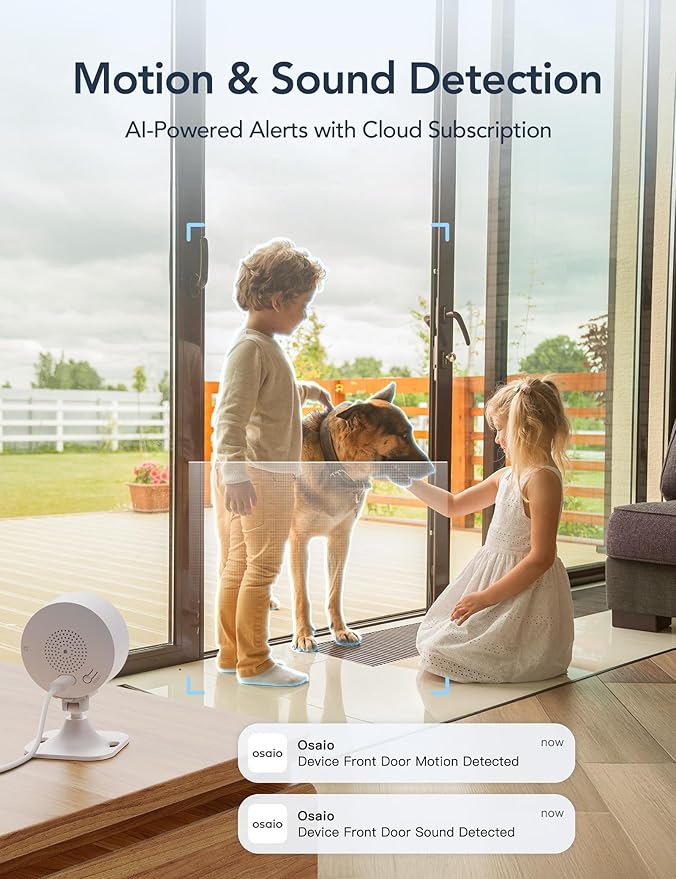 GNCC Cameras for Home Security,Indoor Security Cam,Dog Camera with Phone App,1080P Motion Detection,2-Way Audio,Night Vision,Cloud & SD Card Storage, Works Alexa,Easy Install,Only 2.4G WiFi (2-Pack)