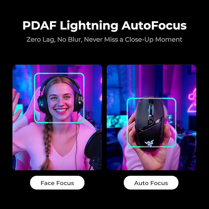 YOLOLIV YoloCam S3, 4K Streaming Webcam,1/1.3" Sensor, PDAF Autofocus, Uncompressed 4K, 4X Zoom, for Creators, Streamers, Podcasters, Meetings, Video Calls(for Mac/PC)