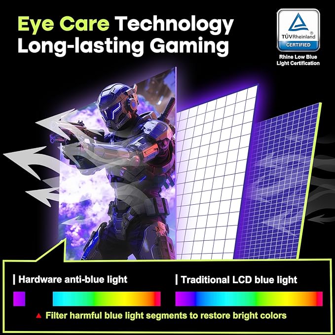 Amzfast 24.5 inch FHD 280Hz/240Hz Gaming Monitor, 1ms Adaptive Sync Fast VA Monitor, 10 Bit, 126% sRGB, 2*HDMI 2.0 & 2* DP1.4, TÜV Rheinland Eye Care,2 Year Warranty Exchange (HDMI & DP Dual Cable)