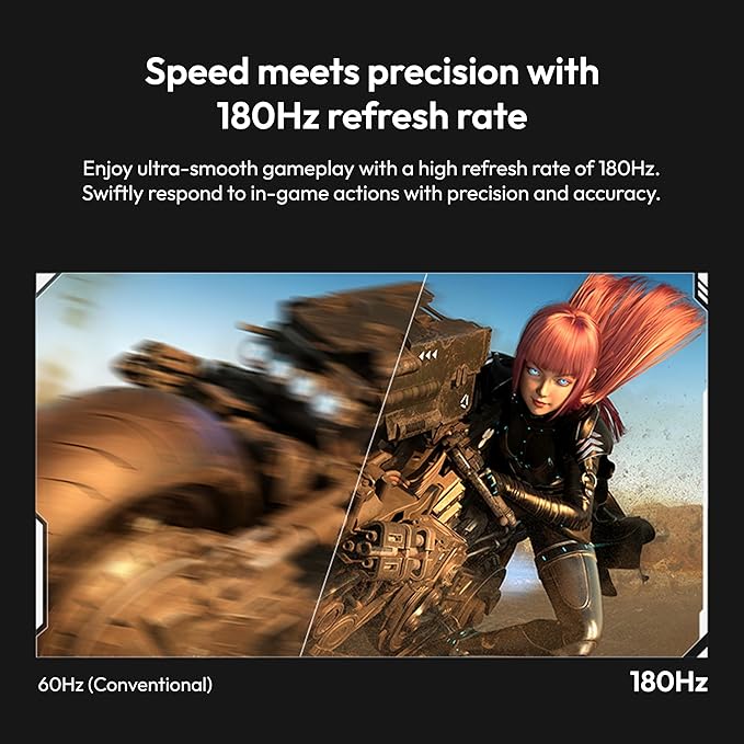 Pixio PX278 Wave 27 inch 180Hz Refresh Rate QHD 1440p Resolution Fast IPS Panel 1ms GTG Response Time Gaming Monitor with FreeSync