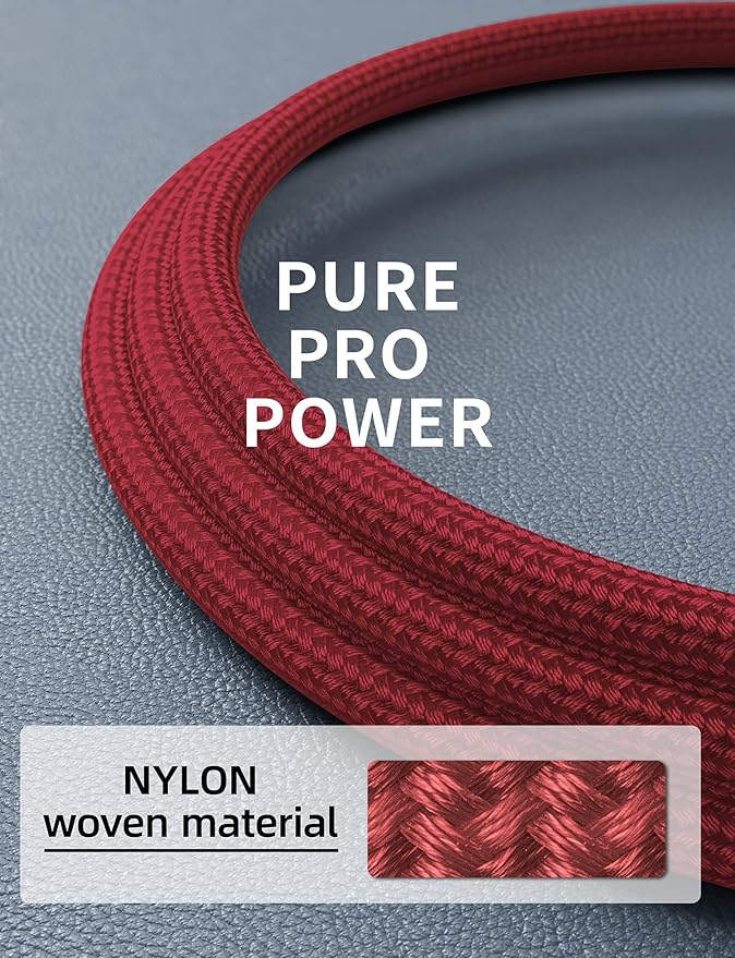 USB to USB C Cable 3A Fast Charging [2 Pack, 6FT], USB A to USB C Charger Cord, Upgraded Extra Durable Braided USBC Cable Compatible with iPhone 17 16 15 Pro Max,Samsung Galaxy S10 and More-Red