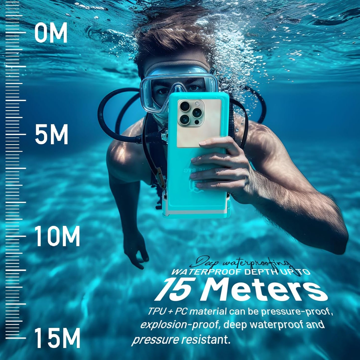 Large Floating Waterproof Phone Case with Lanyard for Snorkeling & Diving - Underwater Phone Pouch Compatible with i-Phone 16/15/14 Pro Max, Galaxy All Series, Beach and Pool Water Park (Pink)