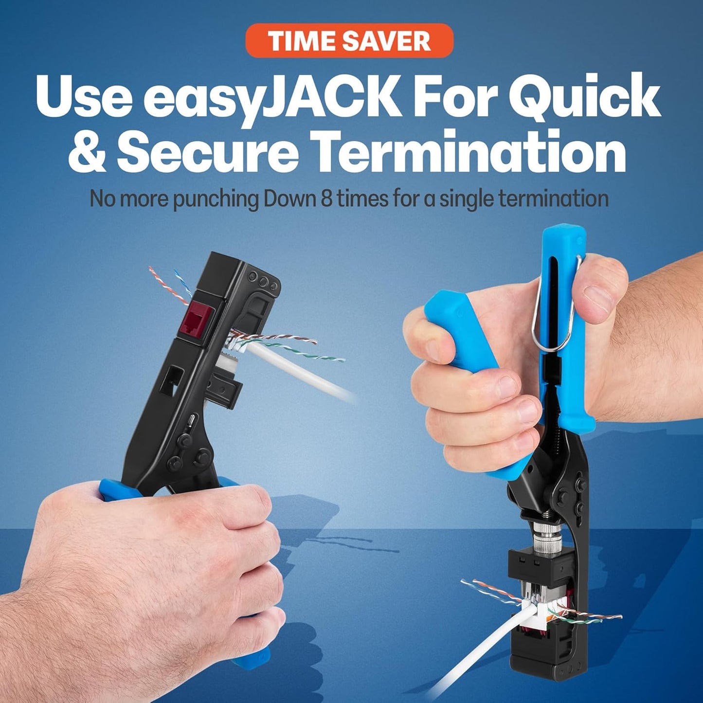 Everest 90° Angled RJ45 Cat6 Keystone Jacks 20-Pack in Red - Slim Profile Female RJ45 Connectors - Cat 6 Keystone Jack - Compatible with 90° Angled Speed Termination Tool - easyJACK (B094WB91H3)