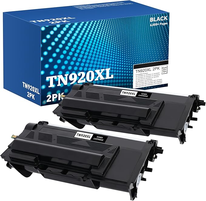 TN920XL Toner Cartridge Compatible for Brother TN920 TN 920XL TN920XXL TN920UXXL Ink Cartridge High Yield Toner for HL-L6210DW HL-L6310DW HL-L5210DW HL-L5210DWT MFC-L5915DW MFC-L5710DW Printer(2 Pack)