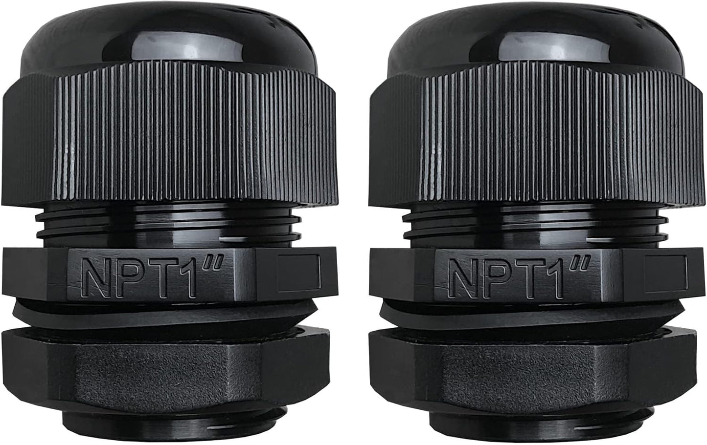 MGI SpeedWare 1" NPT Strain Relief Nylon Cord Grip Cable Glands, Black Plastic Grommet 20-Pack