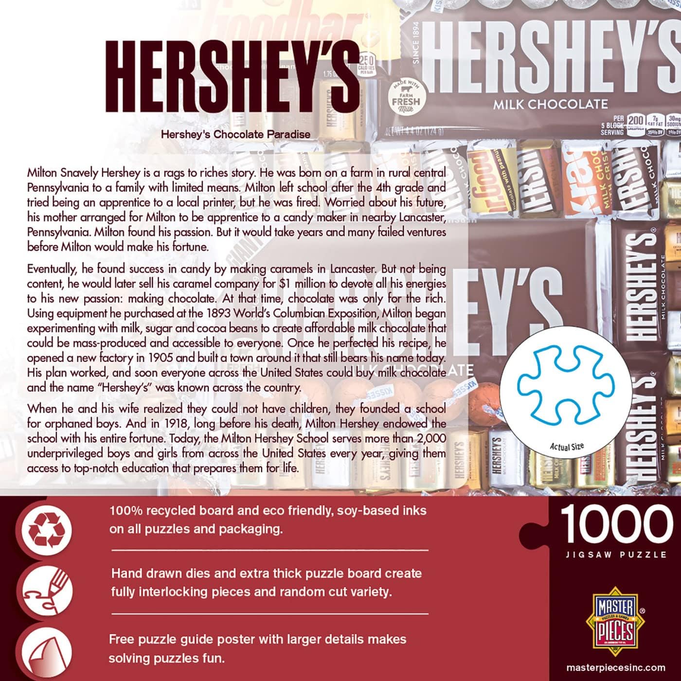 MasterPieces 1000 Piece Jigsaw Puzzle for Adults, Family, Or Youth - Hershey's Chocolate Paradise - 19.25"x26.75"