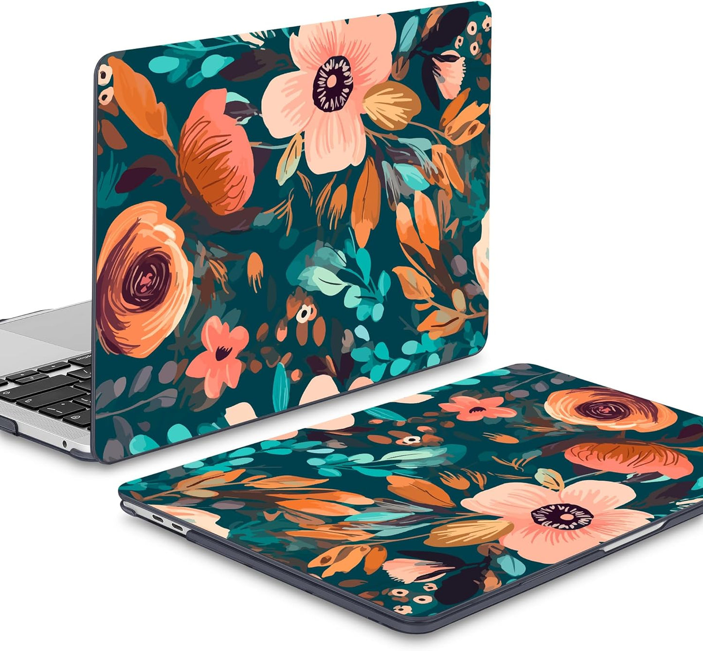 Mektron for MacBook Air 13 Case A1466/A1369 (2010-2017 Release), Snap-on Plastic Hard Shell Cover for MacBook Air 13.3 inch with Keyboard Cover, Abstract Florals