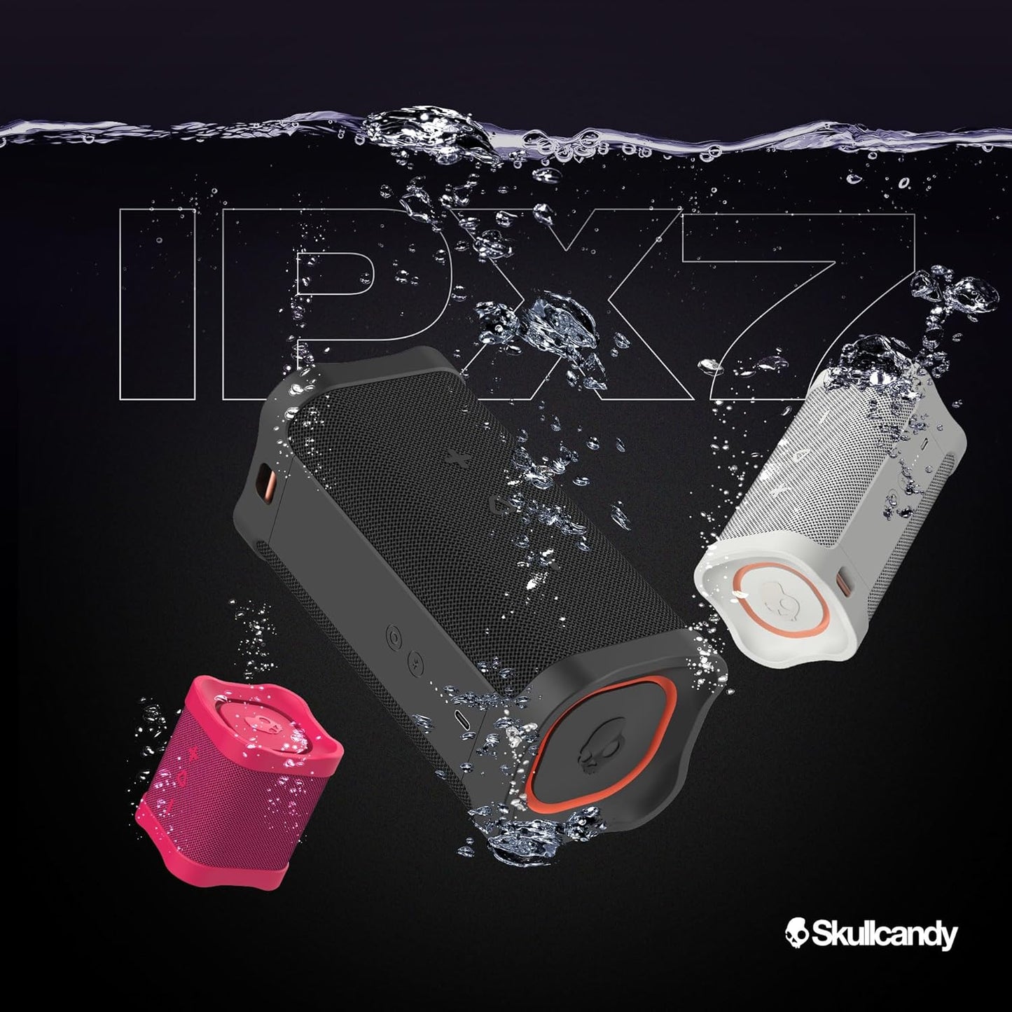Skullcandy Terrain XL Wireless Bluetooth Speaker - IPX7 Waterproof Portable Speaker, 18 Hour Battery, Nylon Wrist Wrap, True Wireless Stereo (Green)