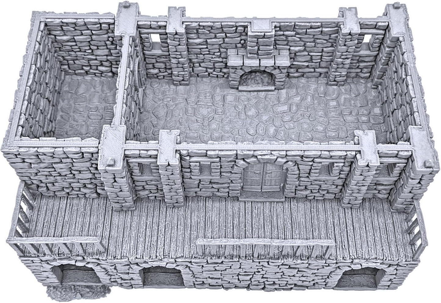 Black Rock Barracks by Printable Scenery, 3D Printed Tabletop RPG Scenery and Wargame Terrain 28mm Miniatures