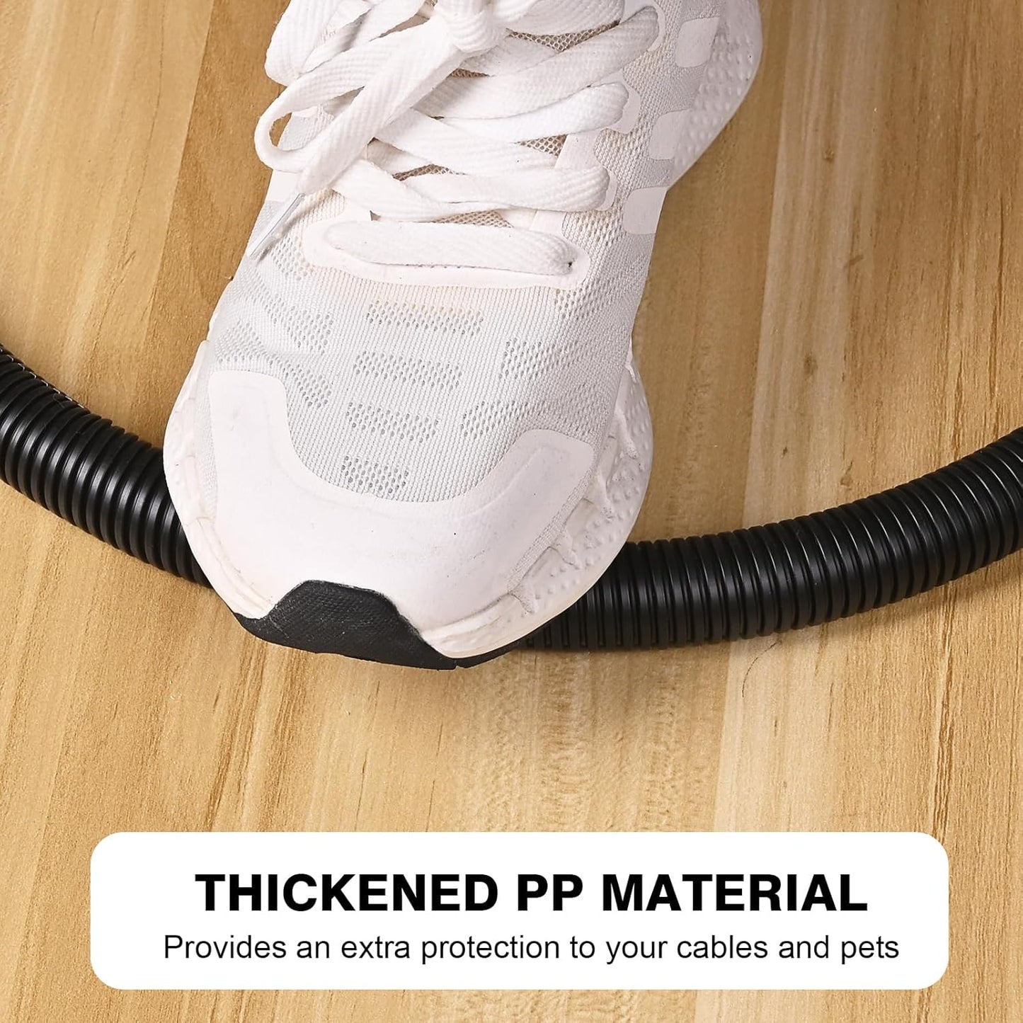 CrocSee 25ft - 1/2 inch Flame Retardant Split Wire Loom Tubing with Installation Tool - Flexible Wire Covers Cord Protectors - Black