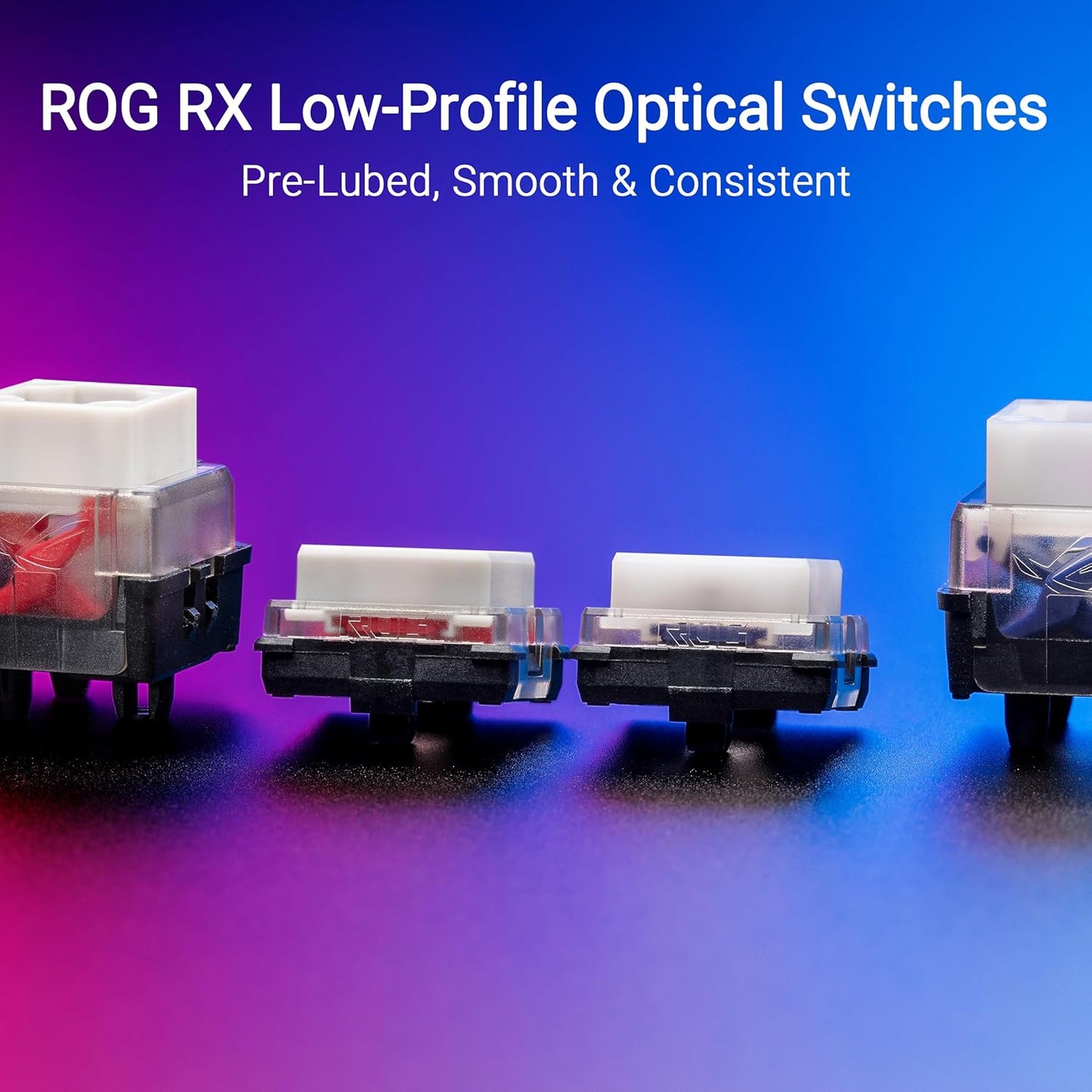 ASUS ROG Falchion RX Low Profile 65% Wireless Gaming Keyboard with ROG RX Red Low-Profile switches, tri-Mode Connection with ROG SpeedNova, Silicone dampening Foam, Touch Panel, and MacOS Support.