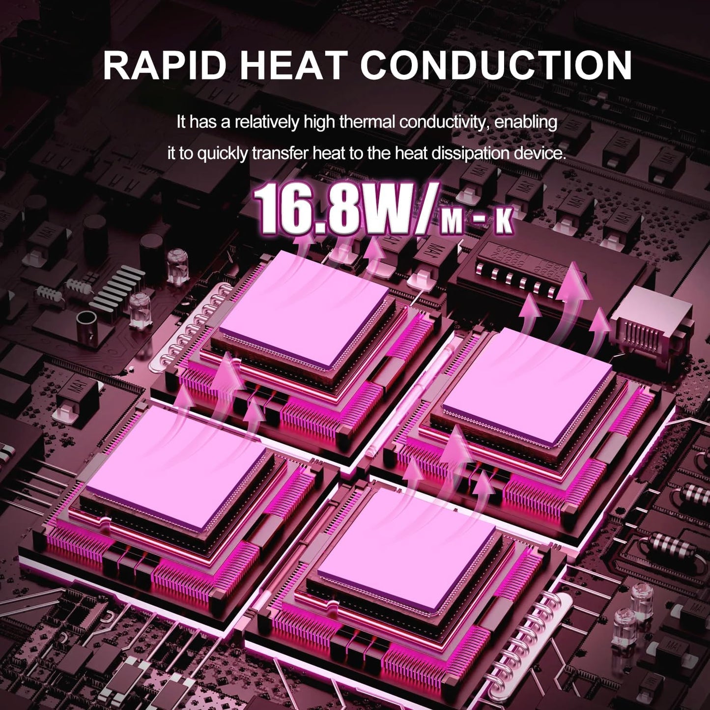 Maxtor Thermal Pad 16.8 W/mK,Thermal Pads for GPU/CPU/LED/Cooler,Excellent Heat Conduction，High Temperature Resistance (120 * 120 * 2.5mm（1pcs）)