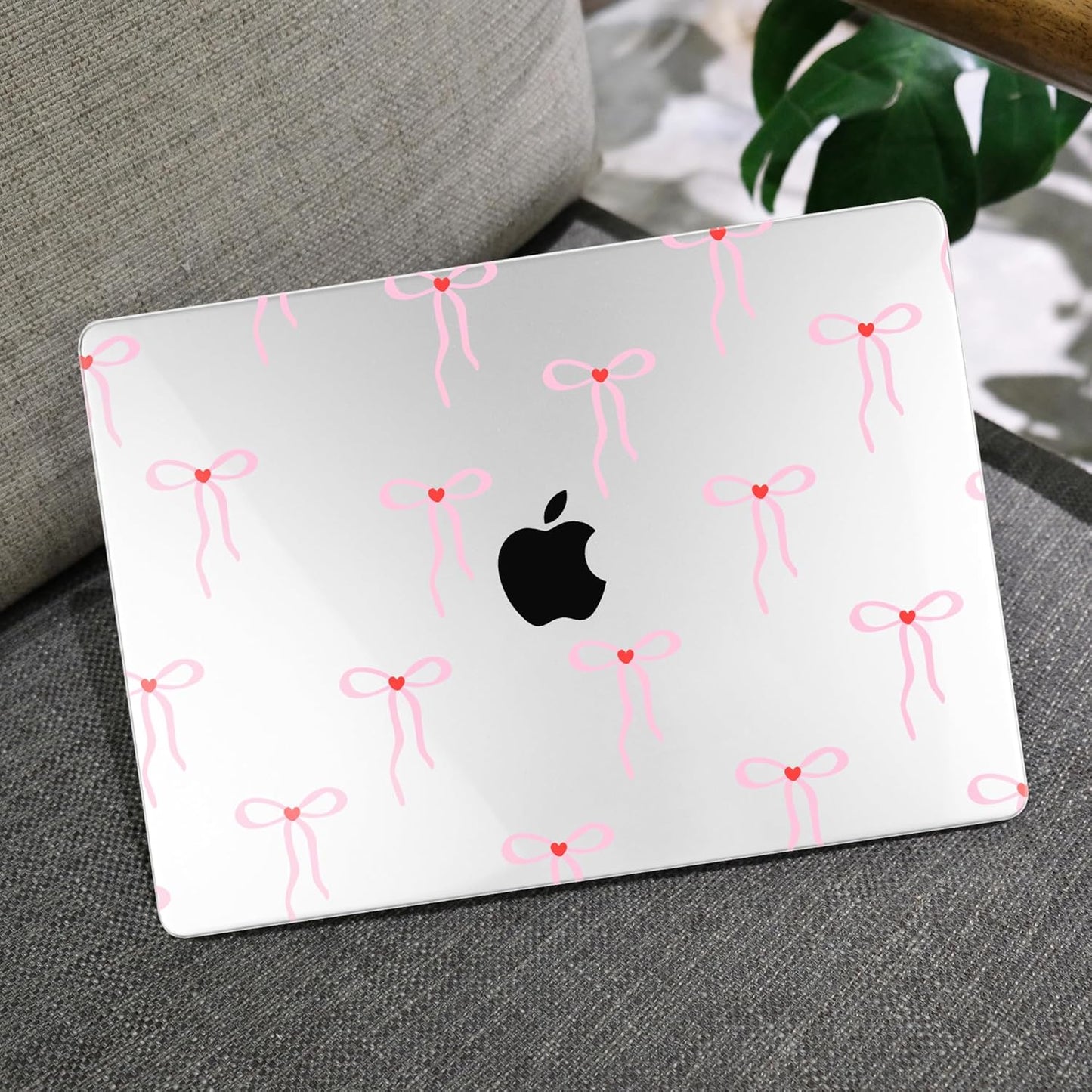 MEEgoodo for MacBook Air 13 inch Case 2021 2020 2019 2018 Released A2337 M1 A2179 A1932 with Touch ID, Plastic Hard Shell & Keyboard Cover Compatible with MacBook Air Case 13.3,Bows & Little Hearts