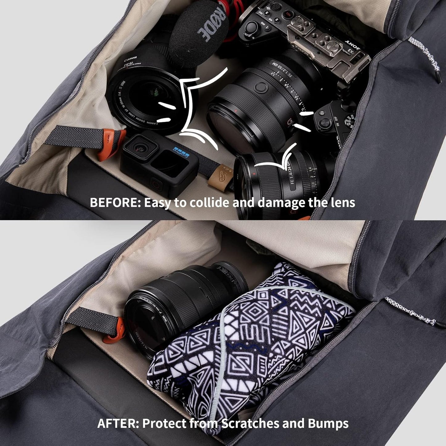 PGYTECH Protective Wrap, Anti-scratch Lens Wrap, Lens Protector, Magic Self-Adhesive Cloth Protective Wrapper for DSLR/Camera/Phone/Accessories