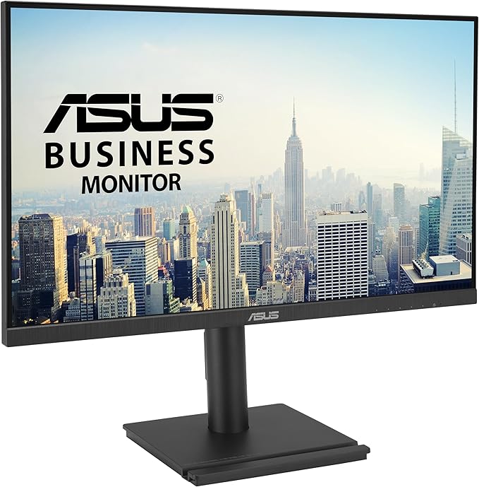 ASUS 27” 1080P Business Monitor (VA27DQFS) - IPS, 100Hz, 1ms, Adaptive-Sync, HDMI, DisplayPort, VGA, for Working and Gaming, Ergo Design, Blue Light Filter, Flicker Free, 3 yr Warranty TAA Compliant