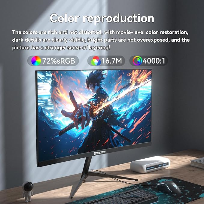 23.8 Inch FHD (1920 x 1080) Computer Monitor, VA Panel 180Hz Gaming Office Monitor,3000:1 Contrast Ratio, Adaptive-Sync Support (FreeSync Compatible), HDMI Ports (G25F180)