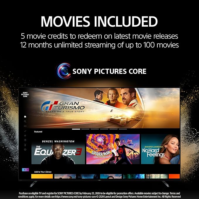 Sony BRAVIA 8 II 55 Inch TV, QD OLED, 4K Smart Google TV, XR Processor with AI Technology, Ultra Slim Design, 120hz Television, Dolby Vision/Atmos, Exclusive Features for PS5, K-55XR80M2, 2025 Model