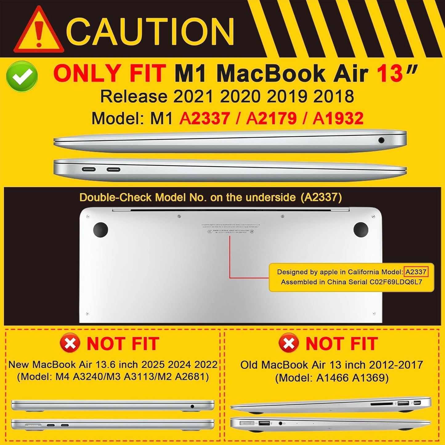 MEEgoodo for MacBook Air 13 inch Case 2021 2020 2019 2018 Released A2337 M1 A2179 A1932 with Touch ID, Plastic Hard Shell & Keyboard Cover Compatible with MacBook Air Case 13.3,Trendy Bow & Hearts