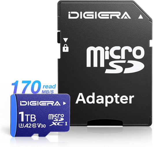1T LT100 microSDXC UHS-I Memory Card with Adapter - up to 170MB/s, C10, U3, V30, 4K, A2, Micro SD Card for Smartphones, Tablets, Cameras, Gaming Consoles, and Drones (1 Pack)