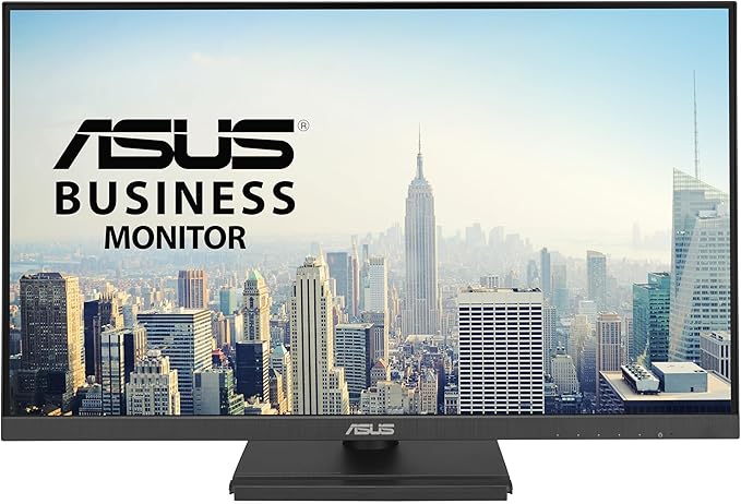 ASUS 27” 1080P Business Monitor (VA27DQFS) - IPS, 100Hz, 1ms, Adaptive-Sync, HDMI, DisplayPort, VGA, for Working and Gaming, Ergo Design, Blue Light Filter, Flicker Free, 3 yr Warranty TAA Compliant