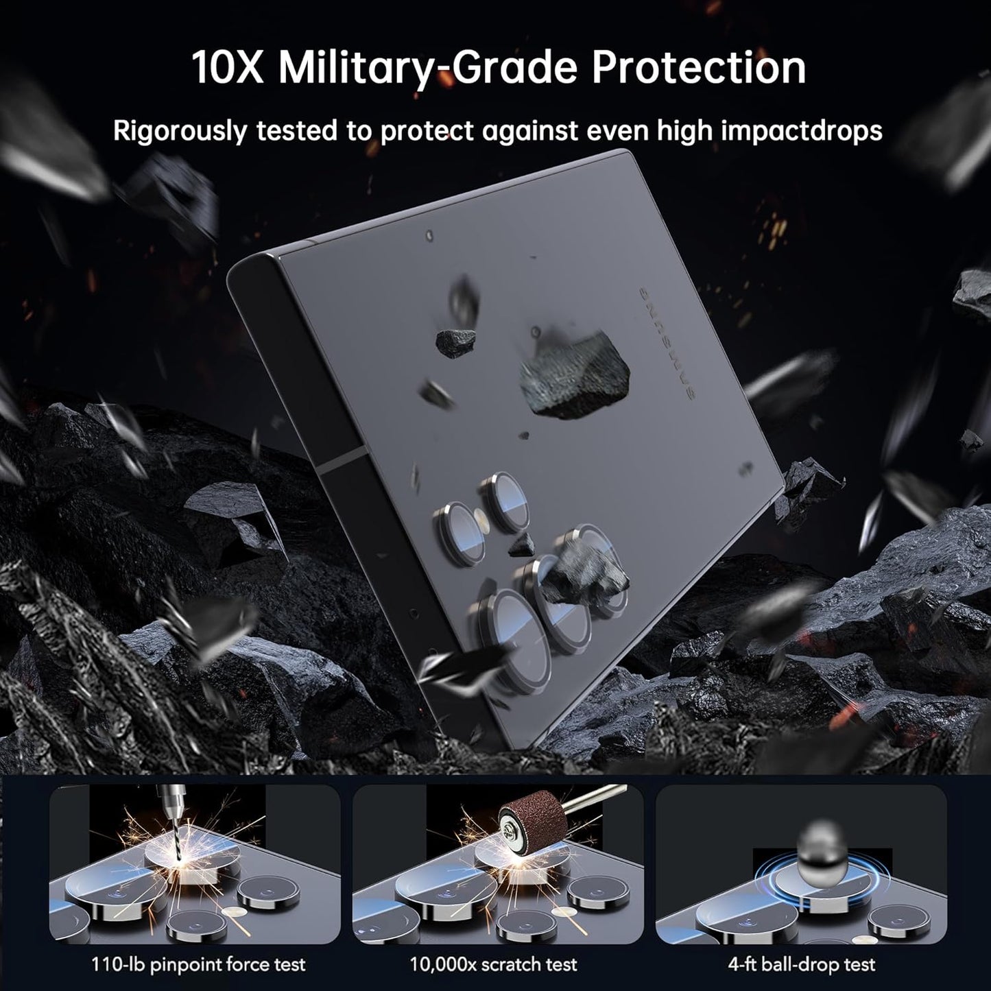 For Samsung Galaxy S25 Ultra Camera Lens Protector, Individual Lens Protector, Ultra HD 9H Tempered Glass Screen Protective Cover, Anti-scratch, Military Grade Drop Protection 2 Set. (Clear, S25 Ultra)