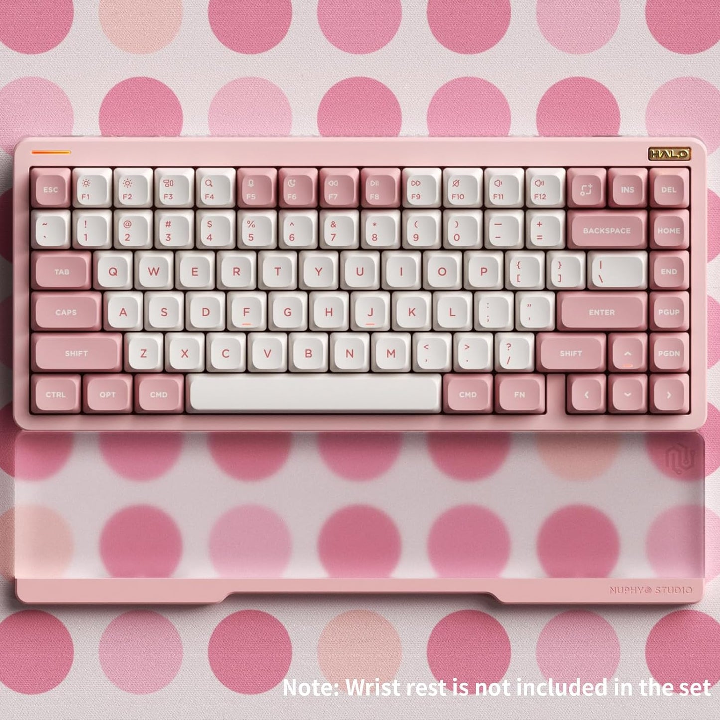 nuphy Halo75 V2 Mechancial Gaming Kyeboard,75% Wireless Hot Swappable Bluetooth Keyboard,83 Kyes RGB Backlit Keyboard,Support Bluetooth/2.4GHz/USB-C-Pink Mint Switch