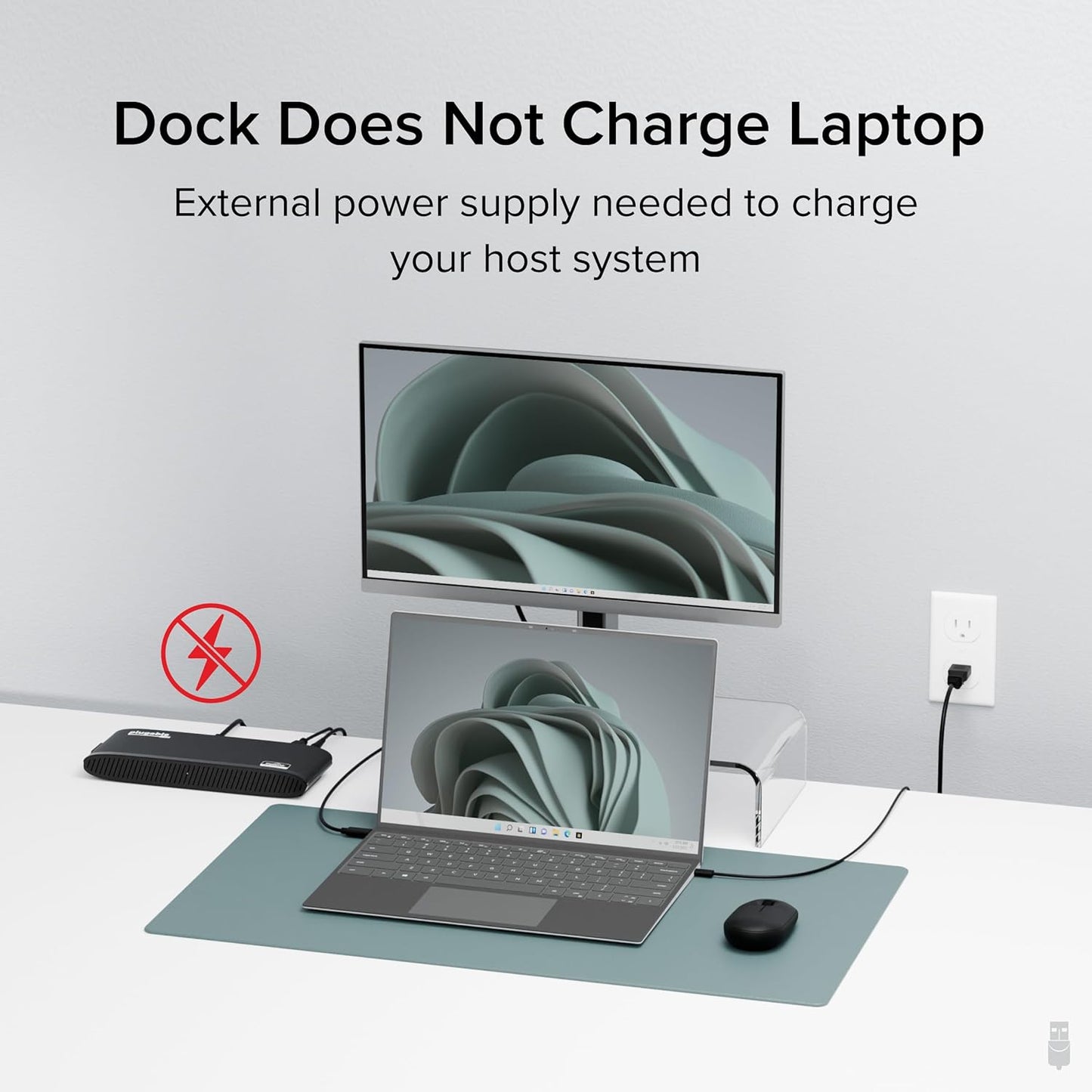 Plugable USB 3.0 Universal Docking Station for Windows, macOS, ChromeOS (Dual HDMI Monitors or DVI/VGA, Gigabit Ethernet, Audio, 6 USB Ports)