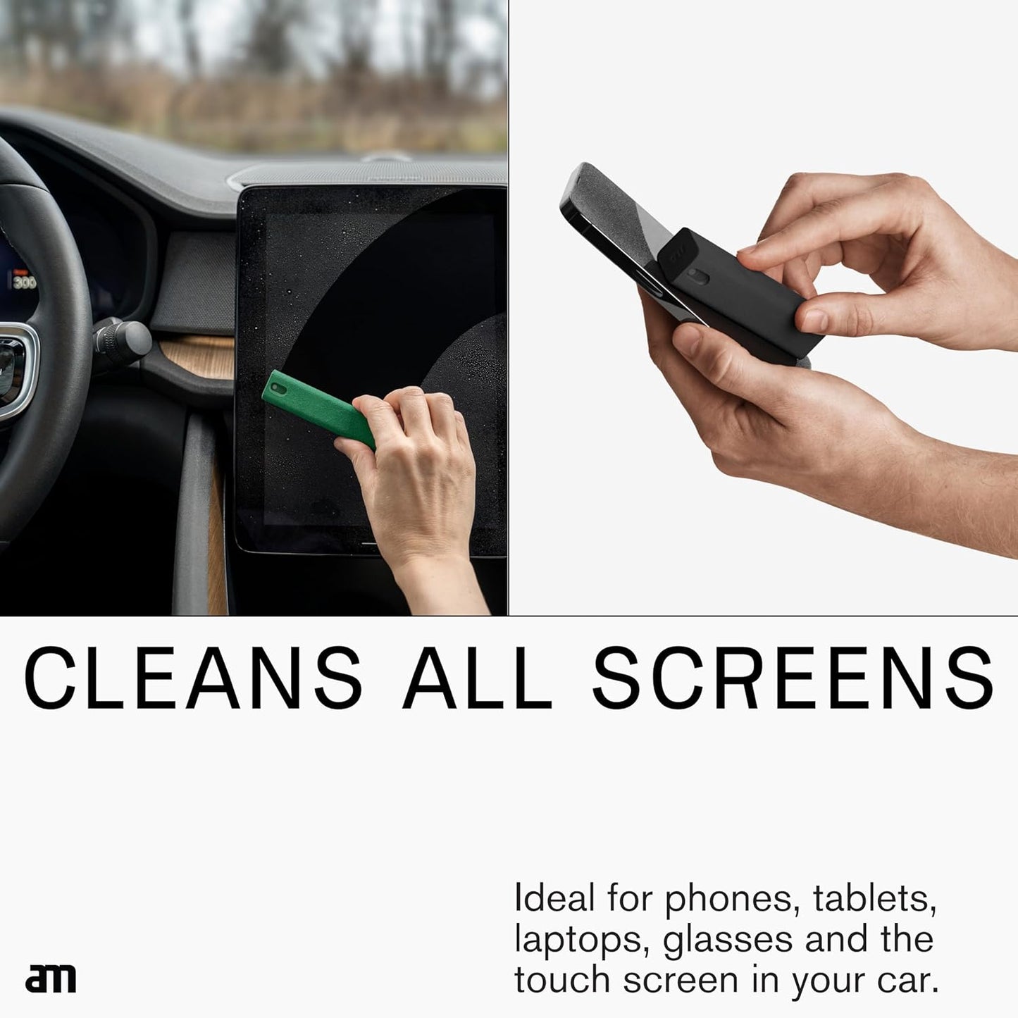 am Screen Cleaner Mist Spray with Microfiber Cloth Around – Alcohol-Free, Streak-Free Screen Cleaning Kit for Smartphones, Tablets, Laptops, Smart TVs & Car Screens, 3 Pack, Keith Haring