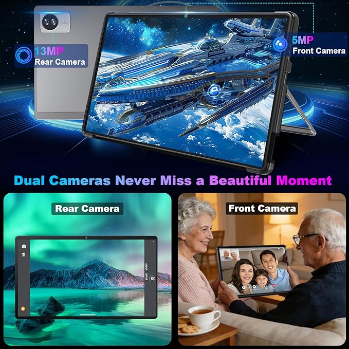 jumper 15.4 inch Tablet, Android 15 Tablet with Helio G99 Octa-Core Processor(Beat Unisoc T618), 8GB RAM 256GB ROM, Tablets with Stand & Case, 10000mAh, BT5.2, 4 Speakers, 2.4G/5G WiFi