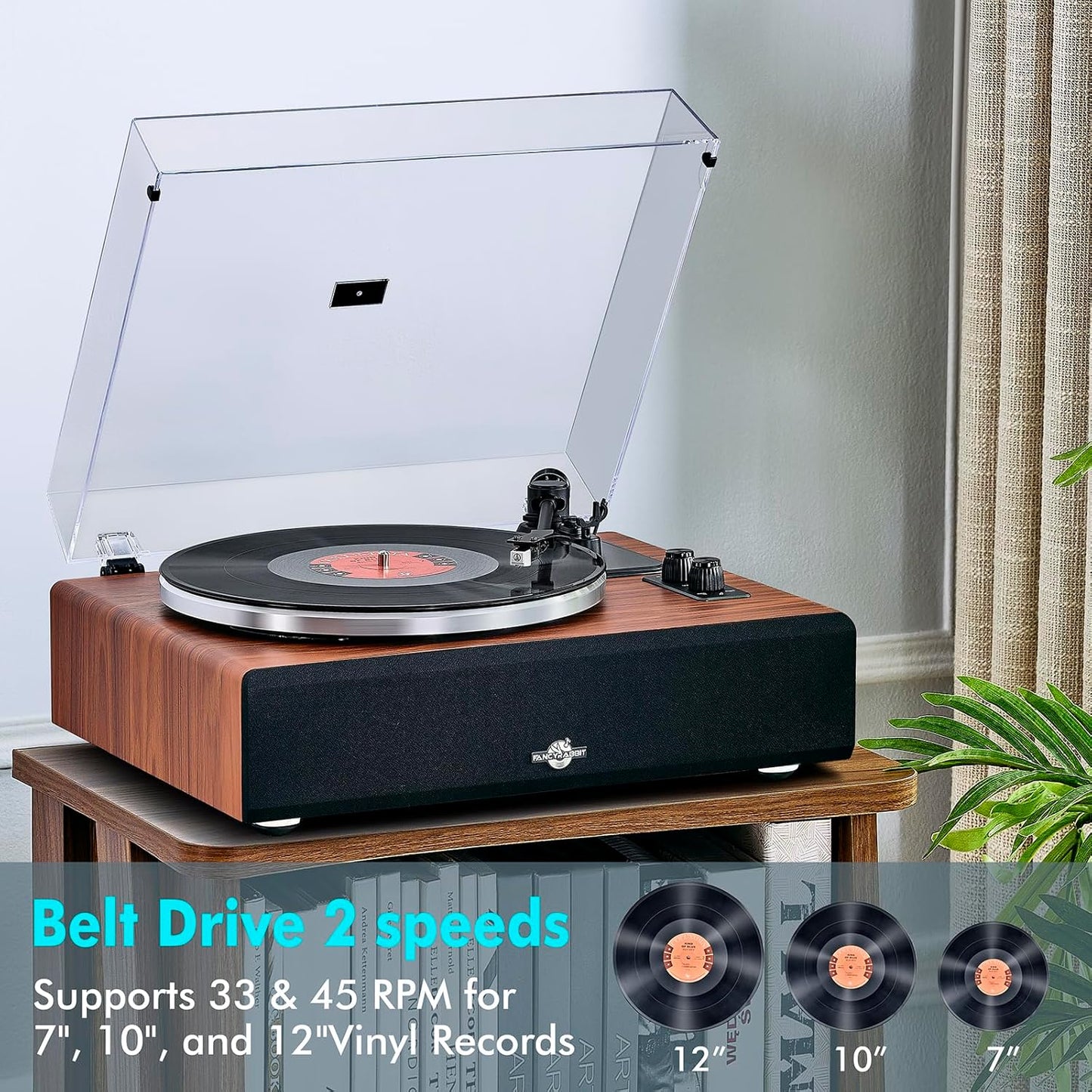 Record Player with Speakers,Turntables for Vinyl Records with Magnetic Cartridge for Home Decoration & Entertainment,Vinyl Record Player Will be a for Birthday and Christmas