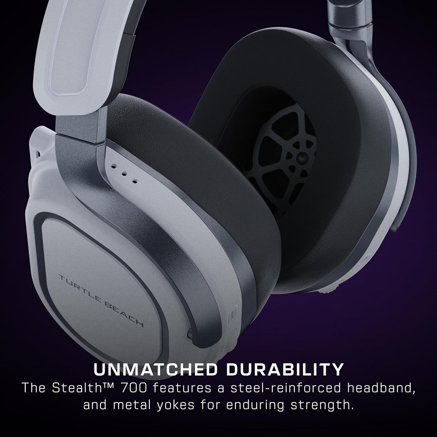 Turtle Beach Stealth 700 Gen 3 Wireless Multiplatform Amplified Gaming Headset for PS5, PS4, PC, Mobile – 60mm Drivers, AI Noise-Cancelling Mic, Bluetooth, 80-Hr Battery, Dual Transmitters – White